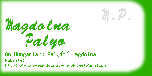 magdolna palyo business card